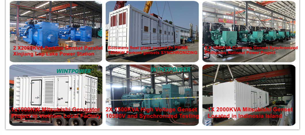 미츠비시 디젤 발전기 세트 Dg Mhi Genset S16r2-Ptaw 1800kw 2250kVA 400/230V 380/220V 415/240V 50Hz 60Hz